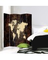 Multipart screen - World map on dark boards | FEEBY