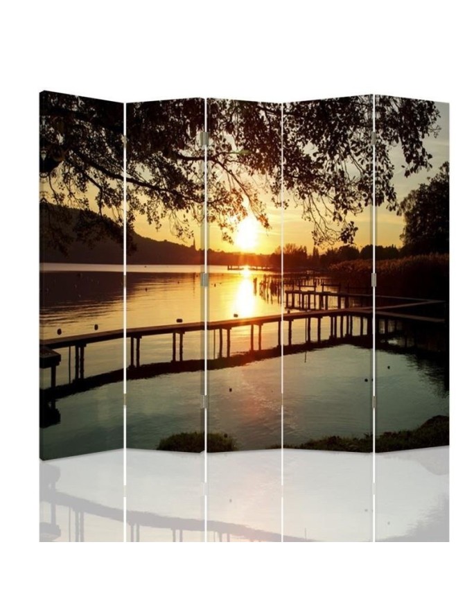 Multipart screen - Sunset on the river | FEEBY