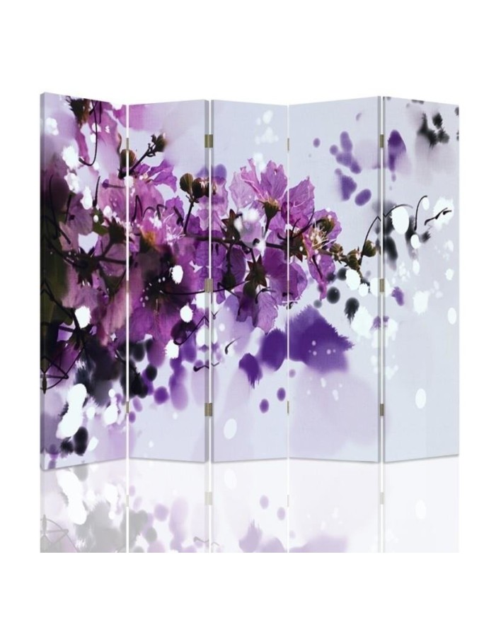 Decorative screen - Beauty of purple flowers | FEEBY