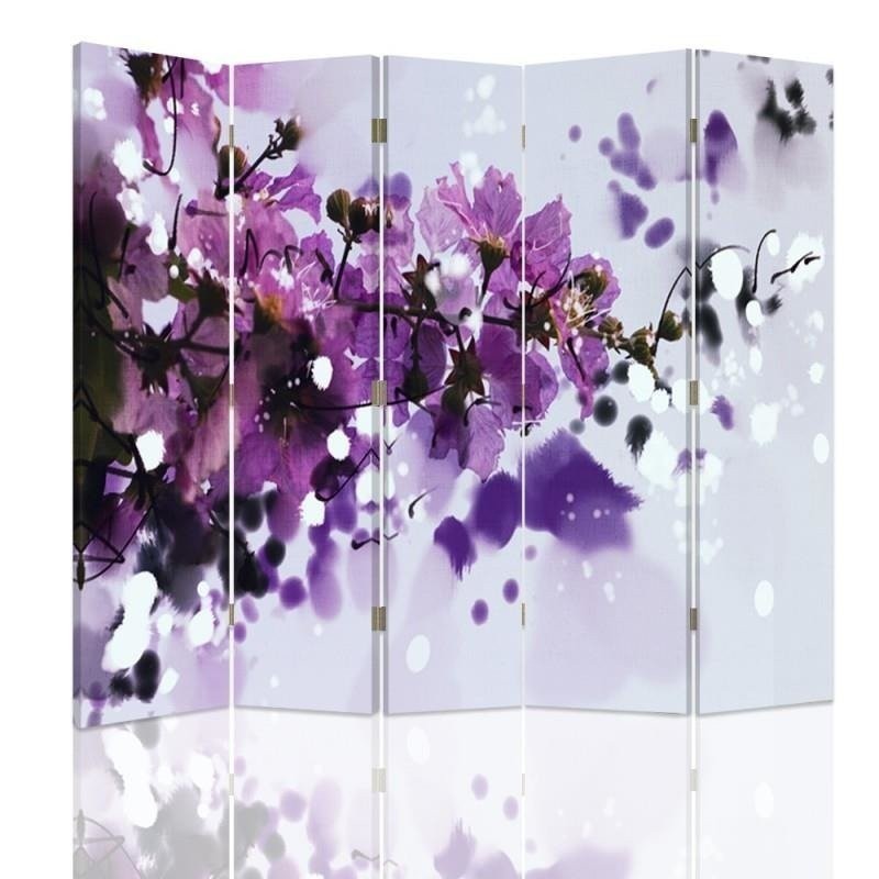 Decorative screen - Beauty of purple flowers | FEEBY