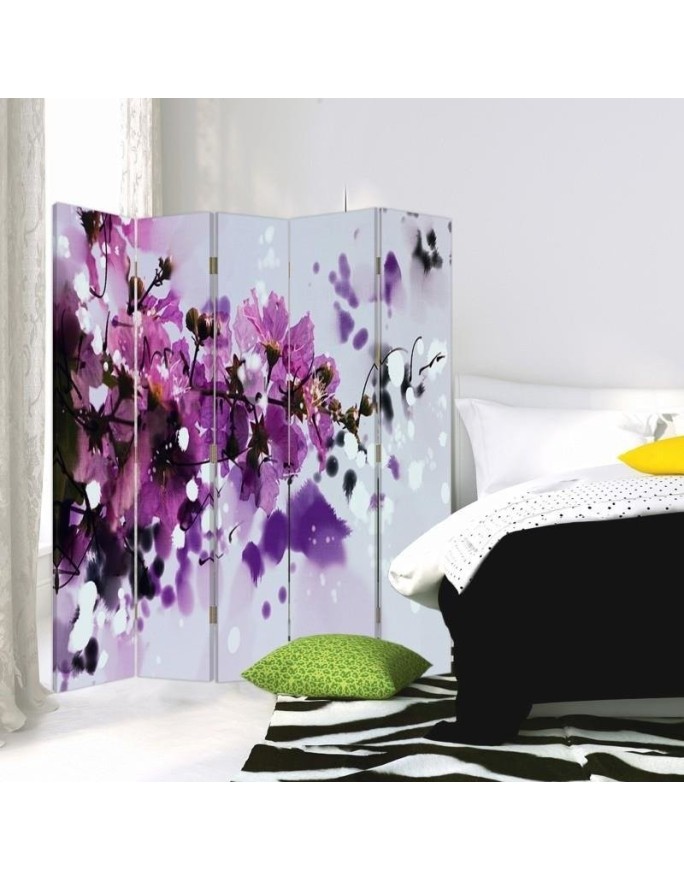 Decorative screen - Beauty of purple flowers | FEEBY