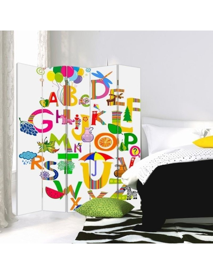 Children's room divider - Alphabet to lift the mood | FEEBY