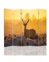 Modern room divider - Deer in the sunset glow | FEEBY