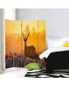 Modern room divider - Deer in the sunset glow | FEEBY