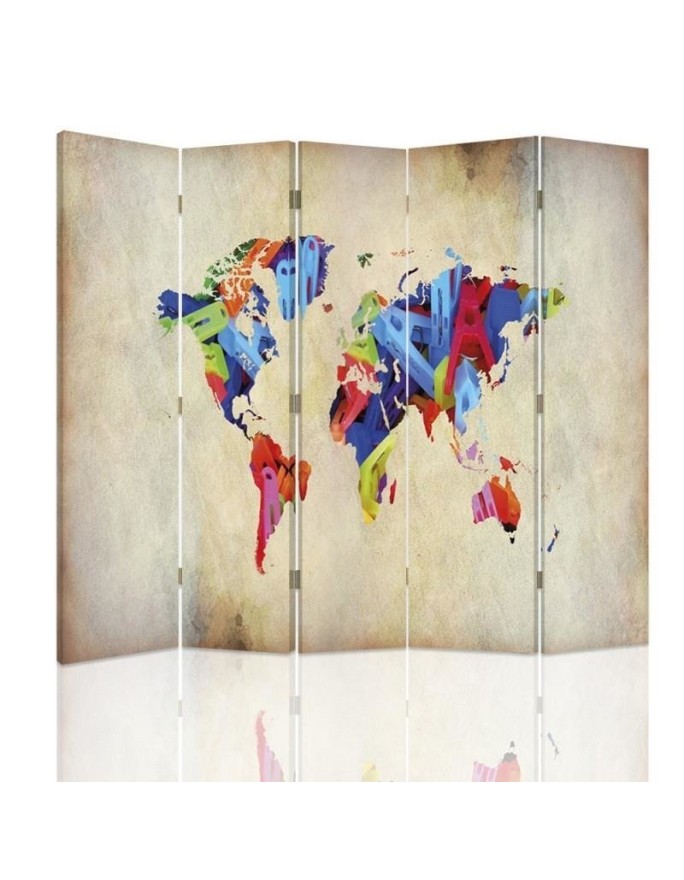 Modern screen - Coloured world map | FEEBY