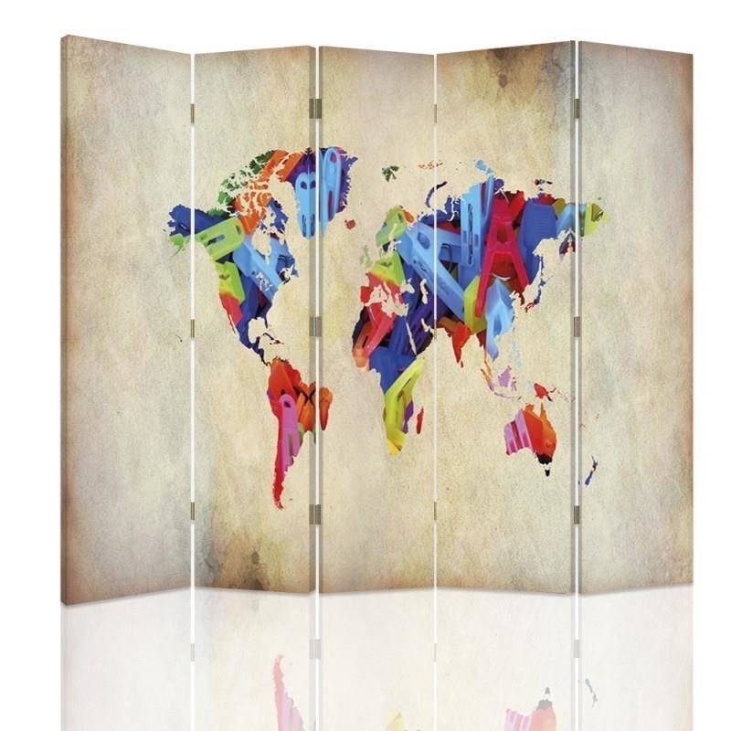 Modern screen - Coloured world map | FEEBY