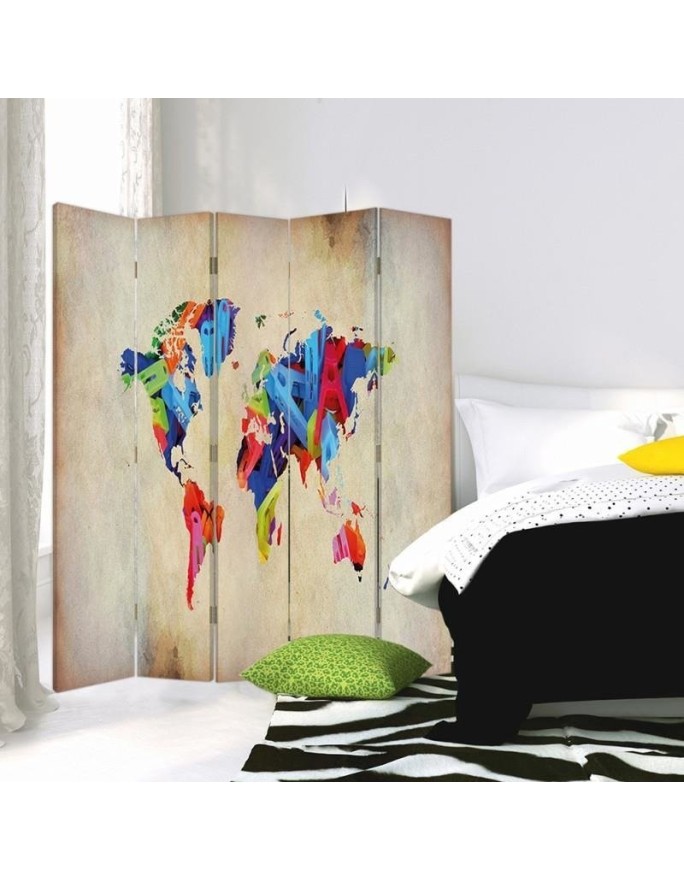 Modern screen - Coloured world map | FEEBY