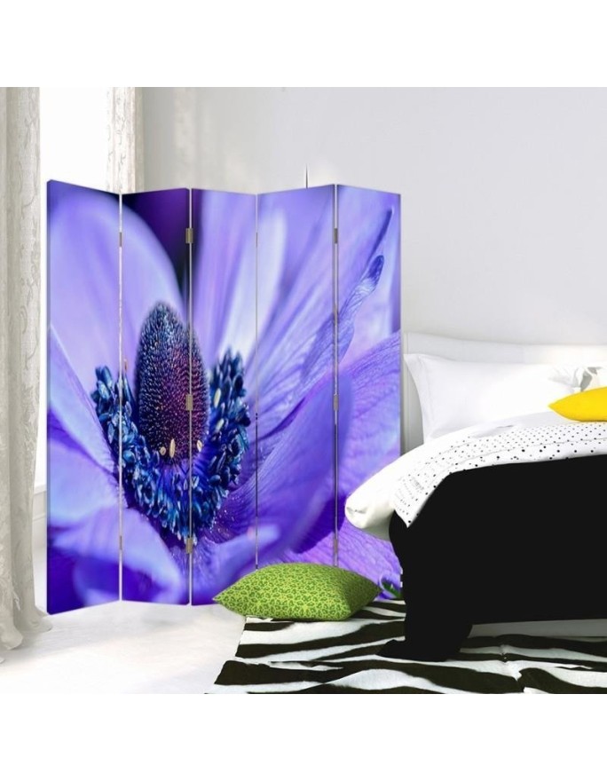 Practical double-sided screen - Heart of a purple flower | FEEBY