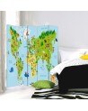 Children's room divider - World map for kids | FEEBY