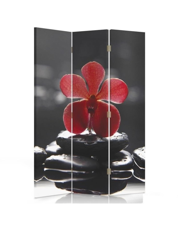 Multipart partition screen - Zen with red orchid | FEEBY