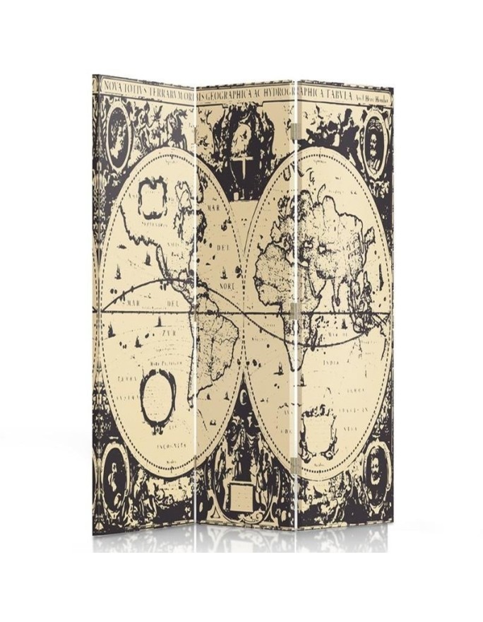 Modern room divider - Vintage world map | FEEBY