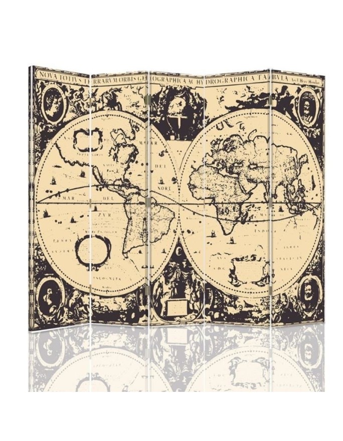 Modern room divider - Vintage world map | FEEBY