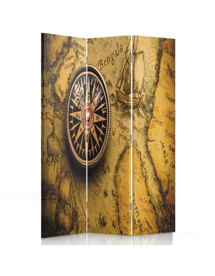 room divider - Compass on an old map | FEEBY
