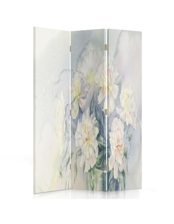 Decorative room divider - Delicate pastel flowers | FEEBY