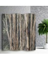 Double-sided screen - Bamboo stalks in brown | FEEBY