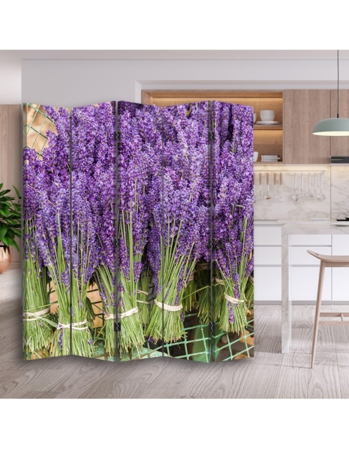 Decorative room divider - Lavender bouquets | FEEBY