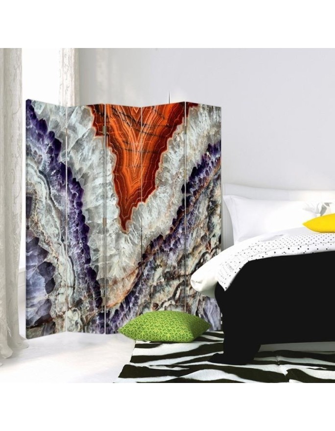Double-sided folding screen - Mineral structure | FEEBY