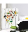 Children's room divider - World map with animals | FEEBY