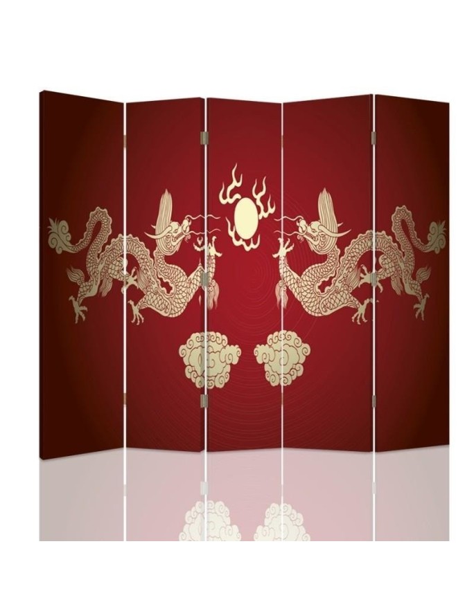 Two-sided screen - Red dragons | FEEBY