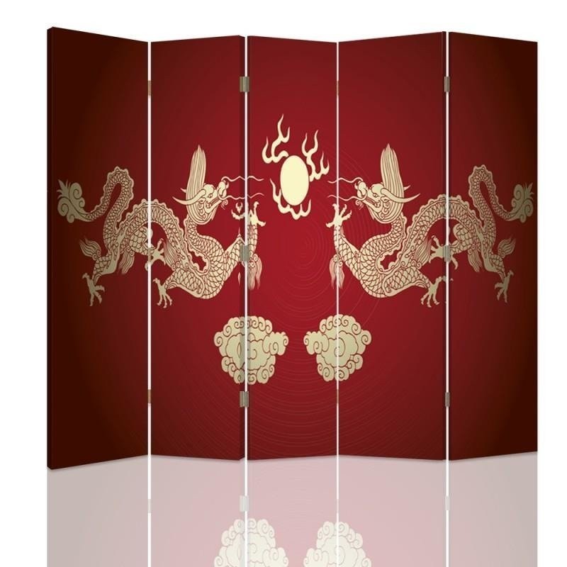 Two-sided screen - Red dragons | FEEBY