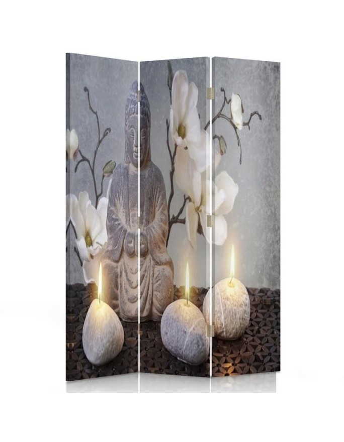 Rotating room divider - Buddha in candlelight | FEEBY