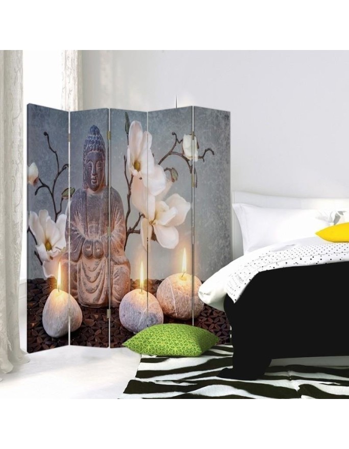 Rotating room divider - Buddha in candlelight | FEEBY