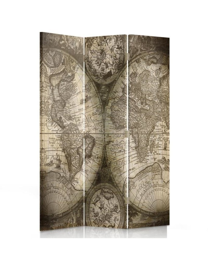 Room Divider Antique world map