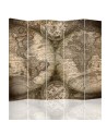 Double-sided folding screen - Antique world map | FEEBY