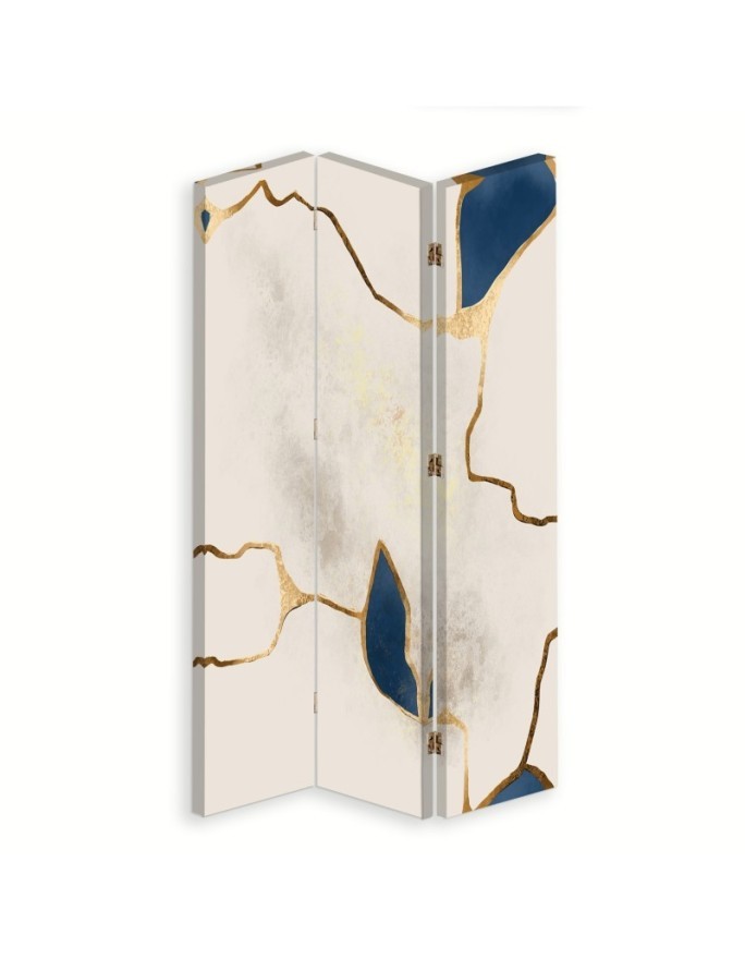 room divider - Blue and gold lines | FEEBY