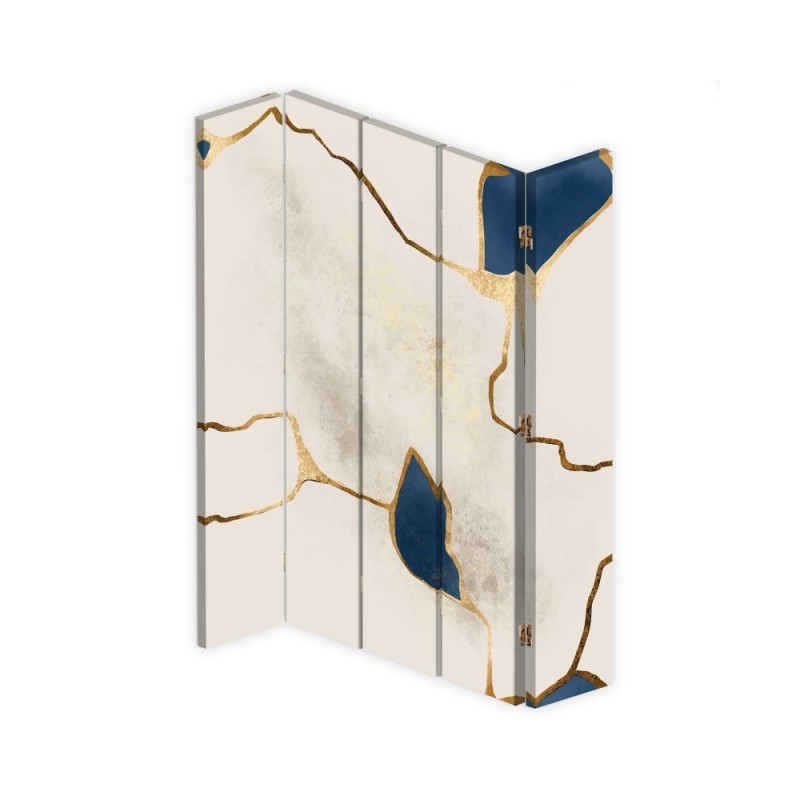 room divider - Blue and gold lines | FEEBY