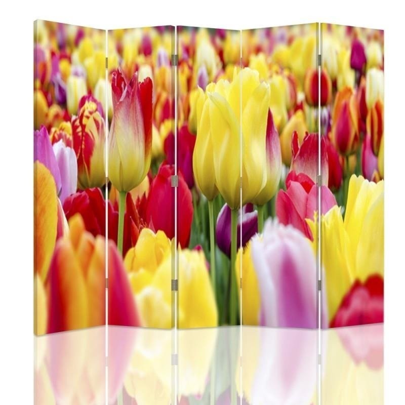 Multipart screen - Multicoloured tulips | FEEBY