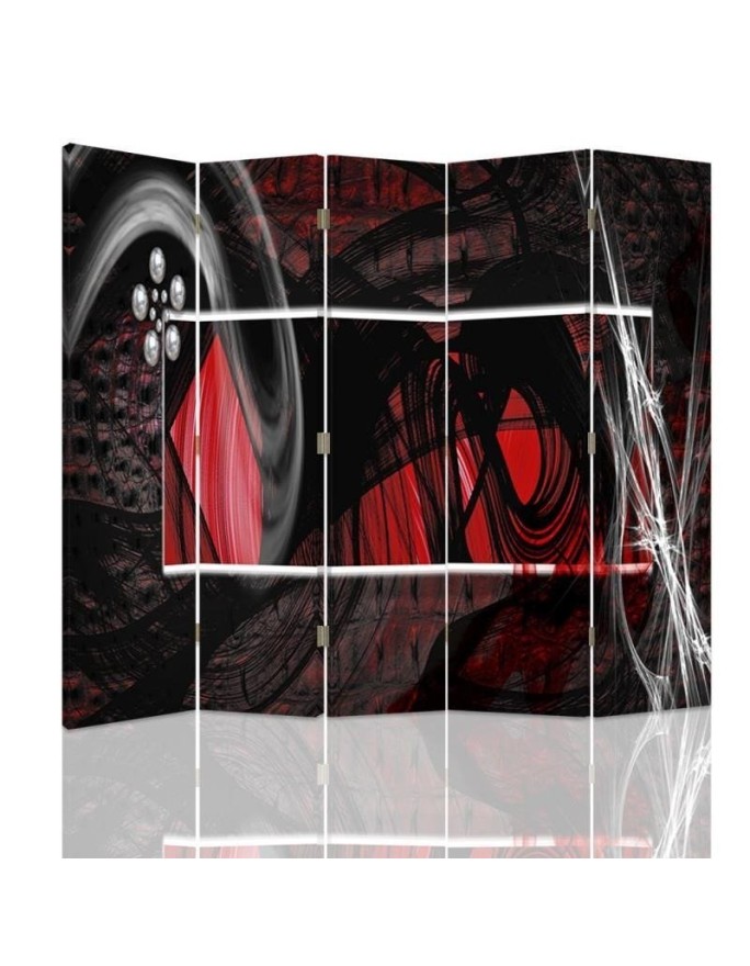Room divider - Red expressive abstraction | FEEBY