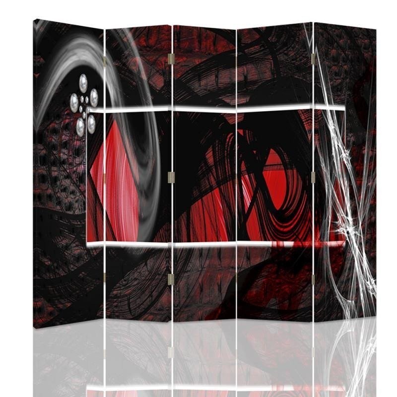 Room divider - Red expressive abstraction | FEEBY