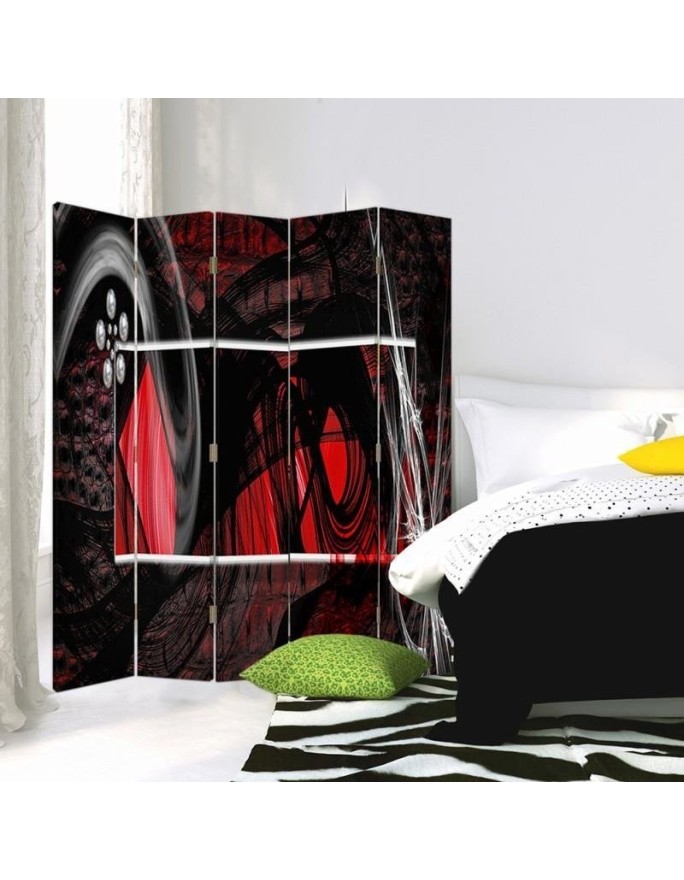 Room divider - Red expressive abstraction | FEEBY