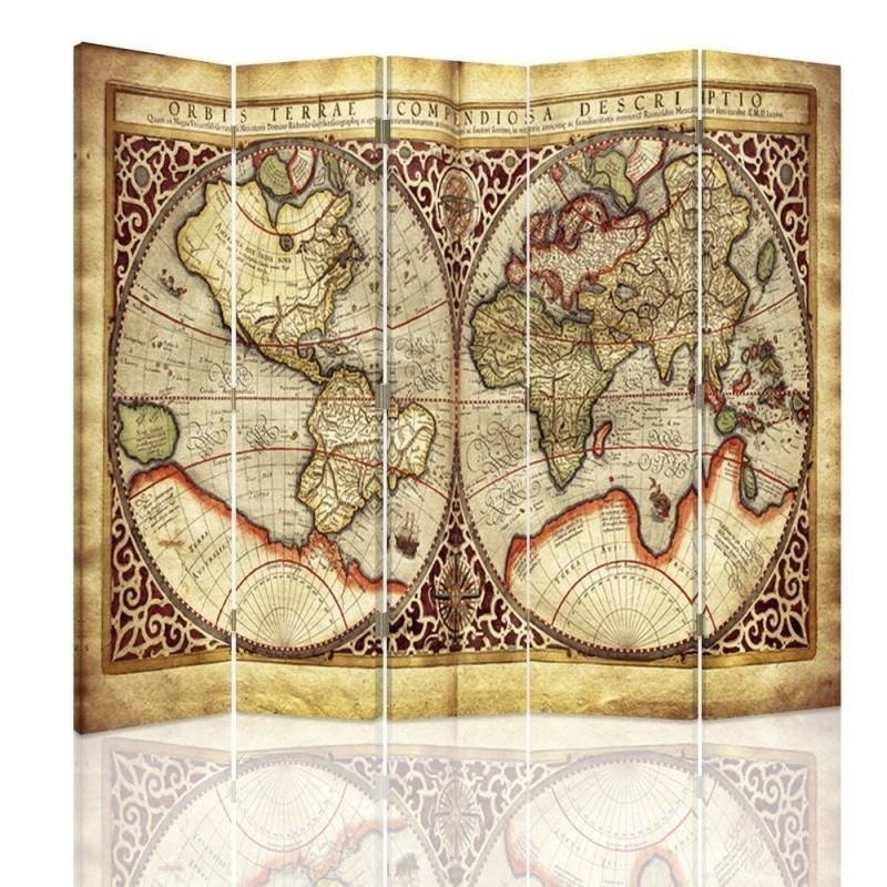Decorative screen - Old world map | FEEBY