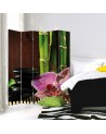 Bathroom divider - Zen with pink orchid flower | FEEBY