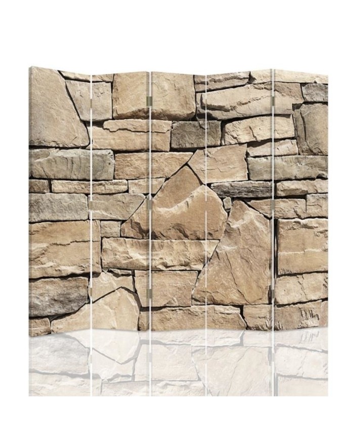 Living room divider - Beige sandstone wall | FEEBY