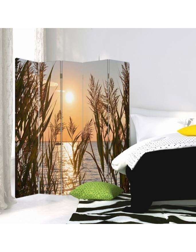 Bathroom divider - Sunset over the lake | FEEBY