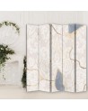 Beige bedroom divider - Delicate pattern in beige | FEEBY