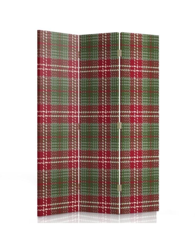 Bedroom divider - Red and green checkered | FEEBY
