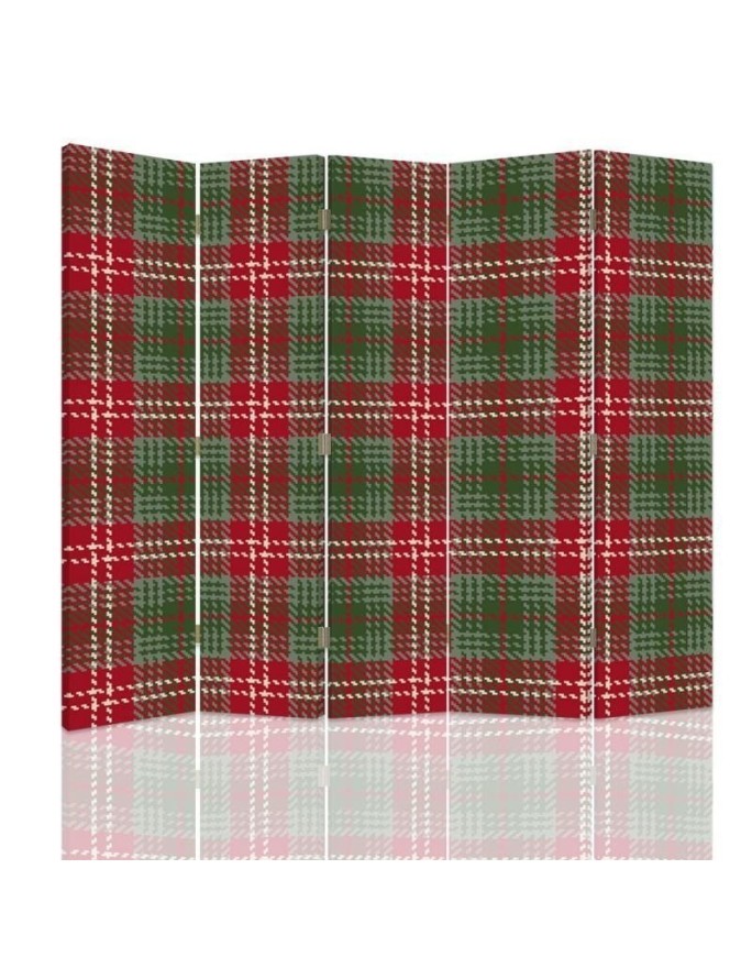Bedroom divider - Red and green checkered | FEEBY