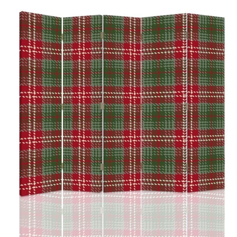Bedroom divider - Red and green checkered | FEEBY