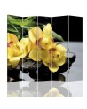 Decorative screen - Black of yellow orchid | FEEBY