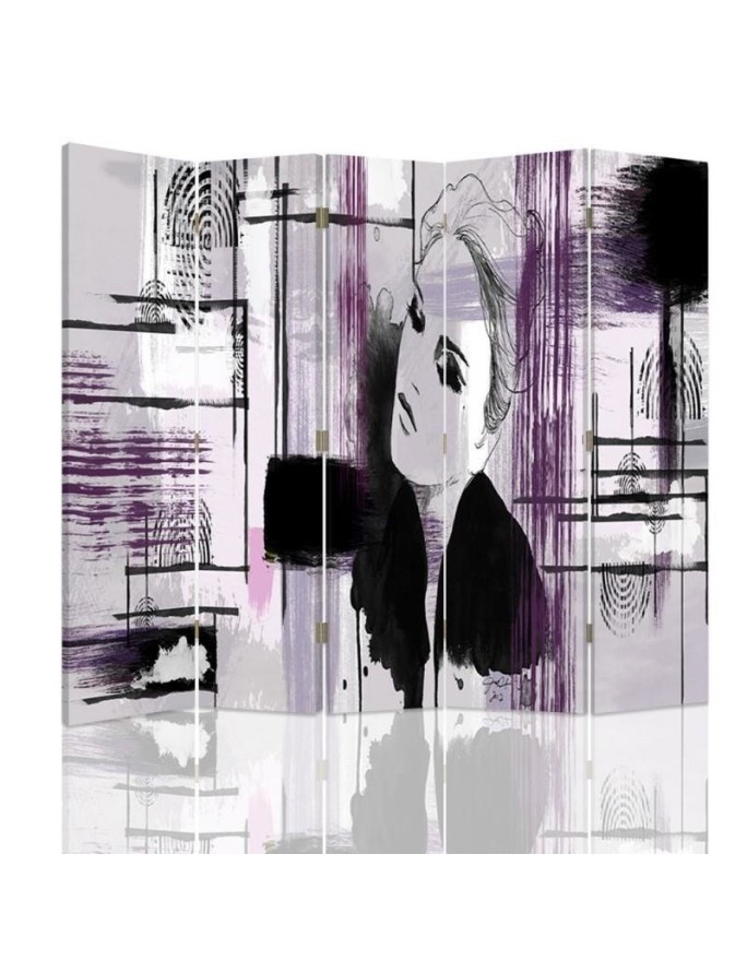 Double sided kitchen screen - Abstraction with woman | FEEBY