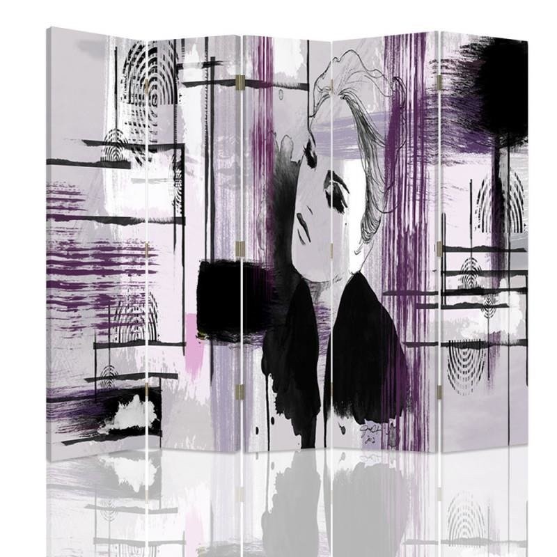 Double sided kitchen screen - Abstraction with woman | FEEBY