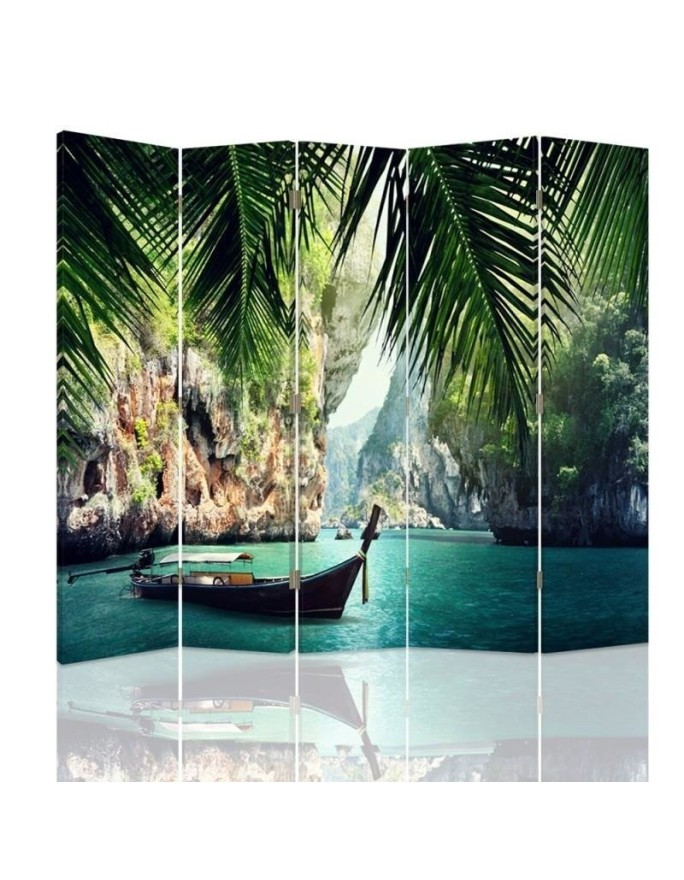 Bathroom divider - Boat in the tropics | FEEBY
