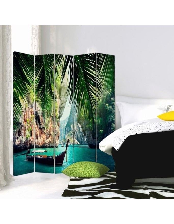 Bathroom divider - Boat in the tropics | FEEBY
