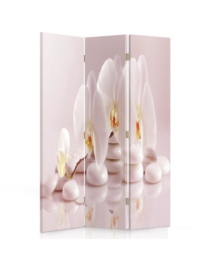 Double-sided folding screen - Zen orchids | FEEBY