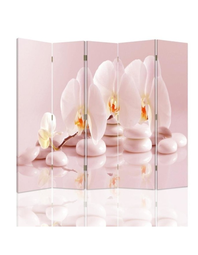 Double-sided folding screen - Zen orchids | FEEBY