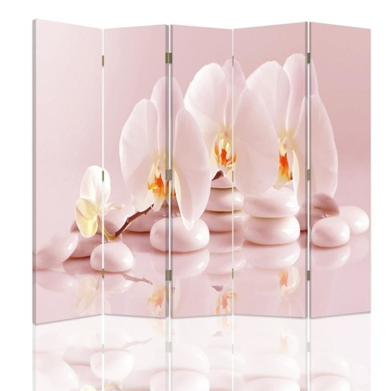 Double-sided folding screen - Zen orchids | FEEBY
